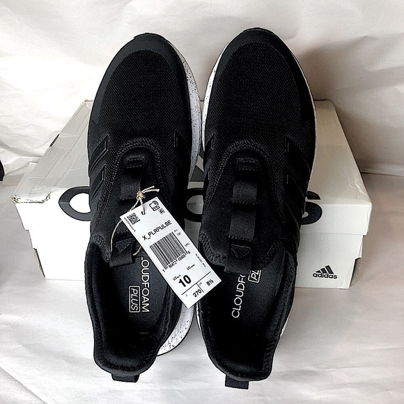ADIDAS CLOUDFOAM X_PLRPULSE Black w Speckled Soles Slip On Shoes Unisex NIB - Picture 7 of 17